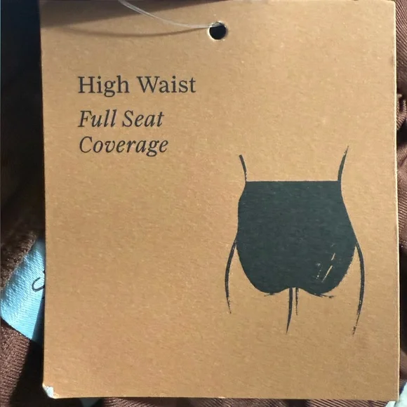 Shade & Shore - Women’s Shirred High Waist Full Coverage Bikini Bottom - Picture 11 of 12